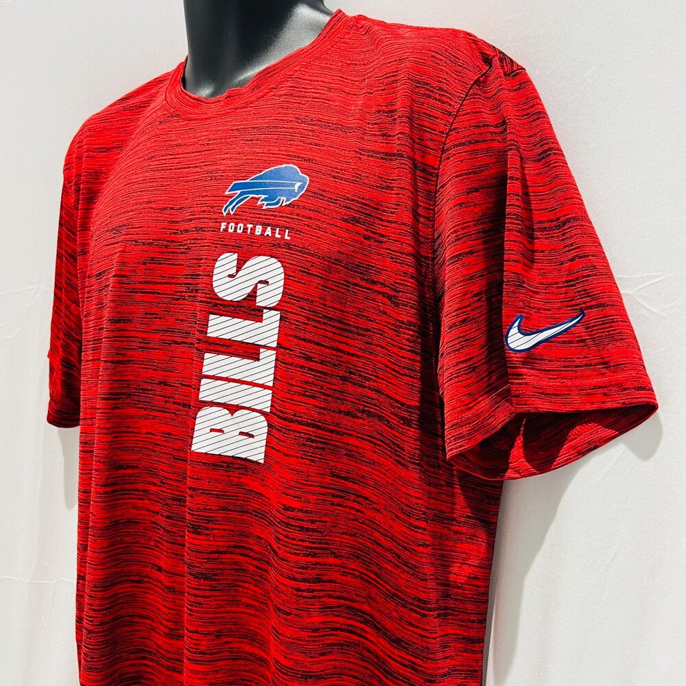 Buffalo Bills Med Nike Dri-Fit NFL On Field Short Sleeve Shirt Men's Red Sports